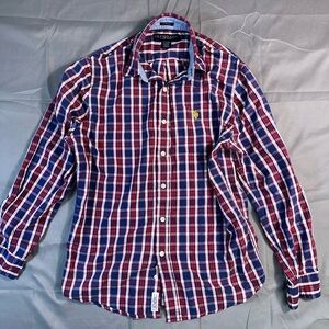 U.S. Polo Assn. Men's Red and Blue plaid Shirt